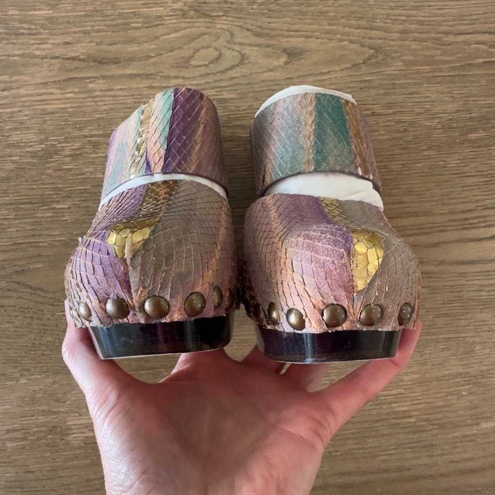 NWOB 🪩 UGG Premium Amadora Disco Platform Clog Mules-Made In Italy-Rare-Sz 7B - Picture 14 of 16